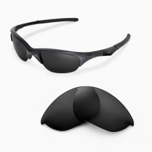 Walleva Black ISARC Polarized Replacement Lenses for Oakley Half Jacket Sunglasses 